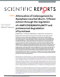 Cover page: Attenuation of melanogenesis by Nymphaea nouchali (Burm. f) flower extract through the regulation of cAMP/CREB/MAPKs/MITF and proteasomal degradation of tyrosinase