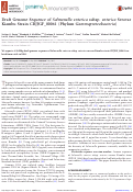 Cover page: Draft Genome Sequence of Salmonella enterica subsp. enterica Serovar Kiambu Strain CRJJGF_00061 (Phylum Gammaproteobacteria)