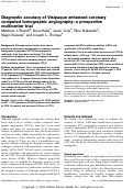 Cover page: Diagnostic accuracy of Visipaque enhanced coronary computed tomographic angiography