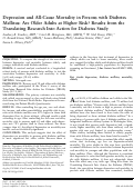 Cover page: Depression and All‐Cause Mortality in Persons with Diabetes Mellitus: Are Older Adults at Higher Risk? Results from the Translating Research Into Action for Diabetes Study