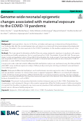 Cover page: Genome-wide neonatal epigenetic changes associated with maternal exposure to the COVID-19 pandemic.