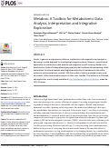 Cover page: Metabox: A Toolbox for Metabolomic Data Analysis, Interpretation and Integrative Exploration