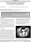 Cover page: Cecal Volvulus in Adolescence Presenting as Recurring Visits for Abdominal Pain