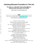 Cover page: Catching Element Formation In The Act