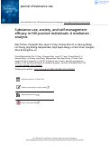 Cover page: Substance use, anxiety, and self-management efficacy in HIV-positive individuals: A mediation analysis