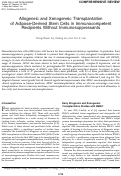 Cover page: Allogeneic and Xenogeneic Transplantation of Adipose-Derived Stem Cells in Immunocompetent Recipients Without Immunosuppressants