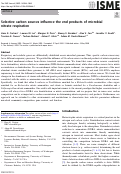 Cover page: Selective carbon sources influence the end products of microbial nitrate respiration