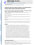 Cover page: Engagement With Personalized Feedback for Emotional Distress Among College Students at Elevated Suicide Risk