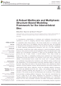 Cover page: A Robust Multiscale and Multiphasic Structure-Based Modeling Framework for the Intervertebral Disc