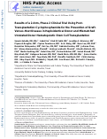 Cover page: Results of a 2‐arm, phase 2 clinical trial using post‐transplantation cyclophosphamide for the prevention of graft‐versus‐host disease in haploidentical donor and mismatched unrelated donor hematopoietic stem cell transplantation