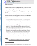 Cover page: Systemic cisplatin exposure during infancy and adolescence causes impaired cognitive function in adulthood.