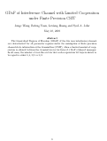 Cover page: GDoF of Interference Channel with Limited Cooperation under Finite Precision CSIT