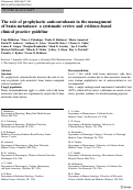 Cover page: The role of prophylactic anticonvulsants in the management of brain metastases: a systematic review and evidence-based clinical practice guideline