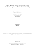 Cover page: Carbon Monoxide Impacts of Automatic Vehicle Identification Applied to Electronic Vehicle Tolling