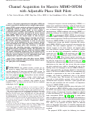 Cover page: Channel Acquisition for Massive MIMO-OFDM with Adjustable Phase Shift Pilots