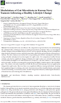 Cover page: Modulation of Gut Microbiota in Korean Navy Trainees following a Healthy Lifestyle Change.