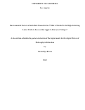 Cover page: Environmental Factors or Individual Characteristics? What is Needed to Get High Achieving Latino Youth to Successfully Apply to Four-year Colleges?