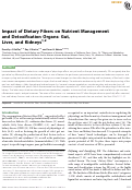 Cover page: Impact of Dietary Fibers on Nutrient Management and Detoxification Organs: Gut, Liver, and Kidneys