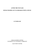 Cover page: After The Tsunami: Human Rights of Vulnerable Populations