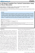 Cover page: A DTI-Based Template-Free Cortical Connectome Study of Brain Maturation