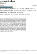 Cover page: Compatibility between snails and schistosomes: insights from new genetic resources, comparative genomics, and genetic mapping