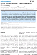 Cover page: Natural Selection Reduced Diversity on Human Y Chromosomes