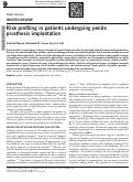 Cover page: Risk profiling in patients undergoing penile prosthesis implantation.