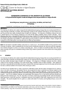 Cover page: MODERNIZING GOVERNANCE AT THE UNIVERSITY OF CALIFORNIA: A Proposal that the Regents Create and Delegate Some Responsibilities to Campus Boards