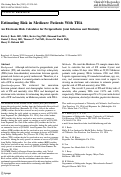 Cover page: Estimating Risk in Medicare Patients With THA: An Electronic Risk Calculator for Periprosthetic Joint Infection and Mortality