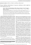 Cover page: Chronic hindbrain administration of oxytocin is sufficient to elicit weight loss in diet-induced obese rats