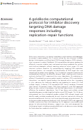 Cover page: A goldilocks computational protocol for inhibitor discovery targeting DNA damage responses including replication-repair functions