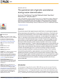 Cover page: The potential role of genetic assimilation during maize domestication