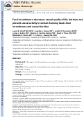 Cover page: Fecal incontinence decreases sexual quality of life, but does not prevent sexual activity in women.