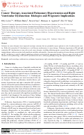 Cover page: Cancer Therapy-Associated Pulmonary Hypertension and Right Ventricular Dysfunction: Etiologies and Prognostic Implications