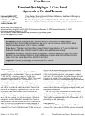 Cover page: Transient Quadriplegia: A Case-Based Approach to Cervical Trauma