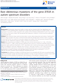 Cover page: Rare deleterious mutations of the gene EFR3A in autism spectrum disorders.