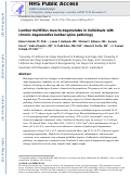 Cover page: Lumbar multifidus muscle degenerates in individuals with chronic degenerative lumbar spine pathology