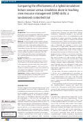 Cover page: Comparing the effectiveness of a hybrid simulation/lecture session versus simulation alone in teaching crew resource management (CRM) skills: a randomised controlled trial.