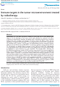 Cover page: Immune targets in the tumor microenvironment treated by radiotherapy