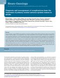 Cover page: Diagnosis and management of complications from the treatment of primary central nervous system tumors in adults.