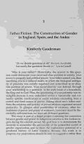 Cover page: Father Fiction: The Construction of Gender in England, Spain, and the Andes