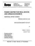 Cover page: REITs and Bond Market Volatility