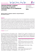 Cover page: Japanese Bobtail: vertebral morphology and genetic characterization of an established cat breed.