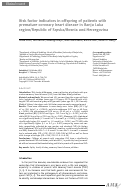 Cover page: Risk factor indicators in offspring of patients with premature coronary heart disease in Banja Luka region/Republic of Srpska/Bosnia and Herzegovina