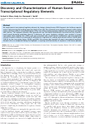 Cover page: Discovery and Characterization of Human Exonic Transcriptional Regulatory Elements