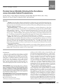 Cover page: Prostate Cancer Mortality following Active Surveillance versus Immediate Radical Prostatectomy