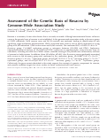 Cover page: Assessment of the Genetic Basis of Rosacea by Genome-Wide Association Study