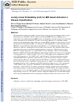 Cover page: Locally linear embedding (LLE) for MRI based Alzheimer's disease classification