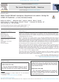 Cover page: Adult Suicide-Related emergency department encounters during the COVID-19 Pandemic: a Cross-Sectional study