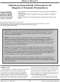 Cover page: Clinician-performed Beside Ultrasound for the Diagnosis of Traumatic Pneumothorax